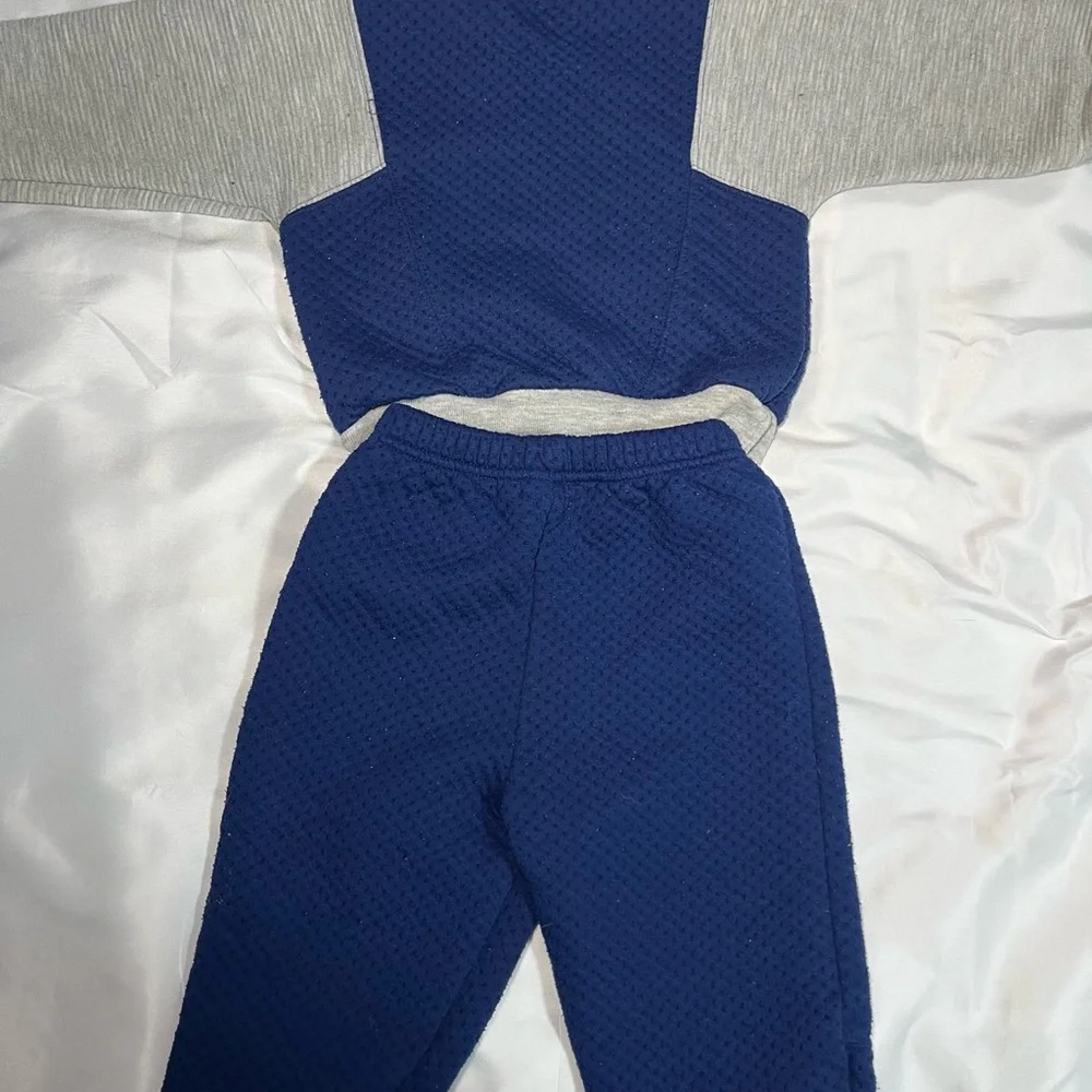 Vintage‎ Small Steps Boys 24M Bears Sports Football Sweat Set Blue 2pc Outfit